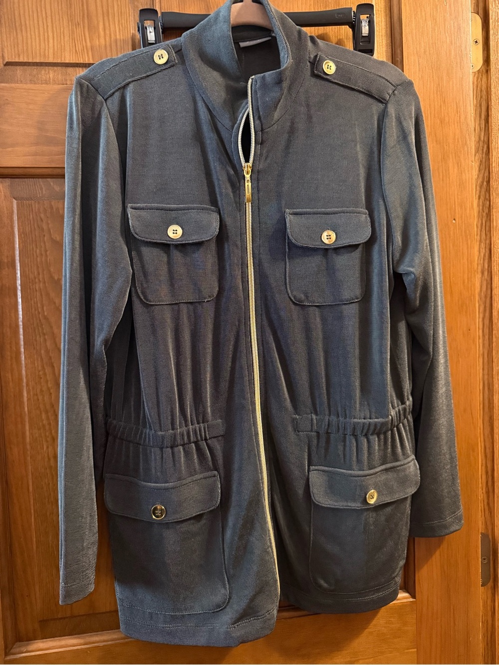 Women's Chico’s Travelers size 1 (8) Military-Style Zip Front Jacket